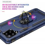Wholesale Tech Armor Ring Stand Grip Case with Metal Plate for Samsung Galaxy A42 5G (Navy Blue)